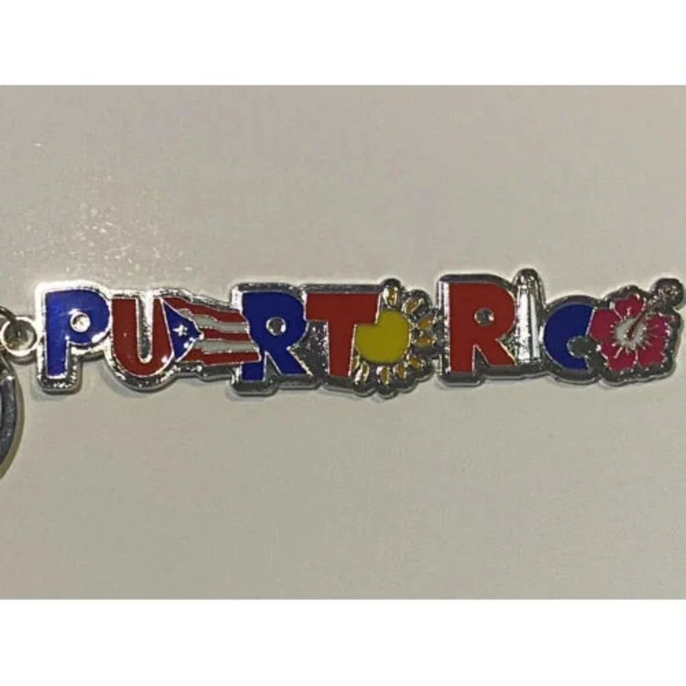 Puerto Rico Flag Keychain Amapola Multicolor Puerto Rico Items Accessory